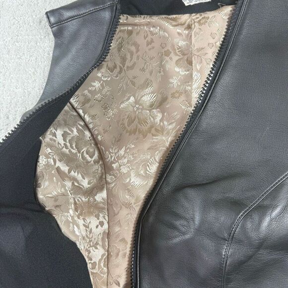 Hobby Horse Clothing Co. Vintage Black Leather Zip Up Show Vest - US Women’s M - Picture 6 of 9
